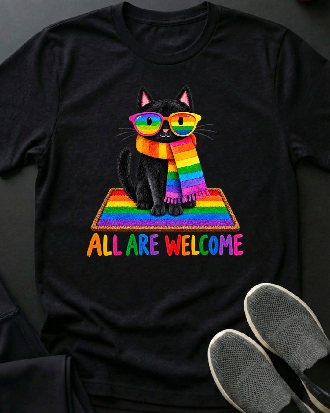 All Are Welcome Tee in Black