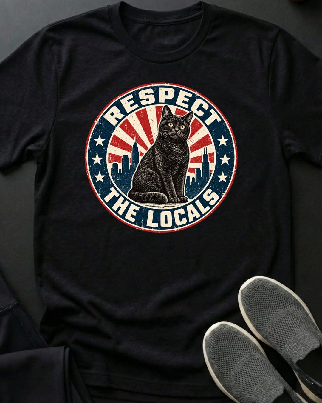 Respect The Locals Tee in Black