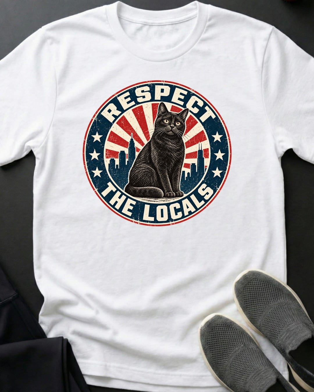 Respect The Locals Tee in White