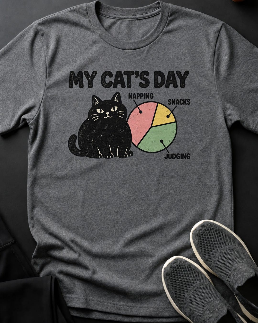 My Cat's Day Tee in Graphite Heather
