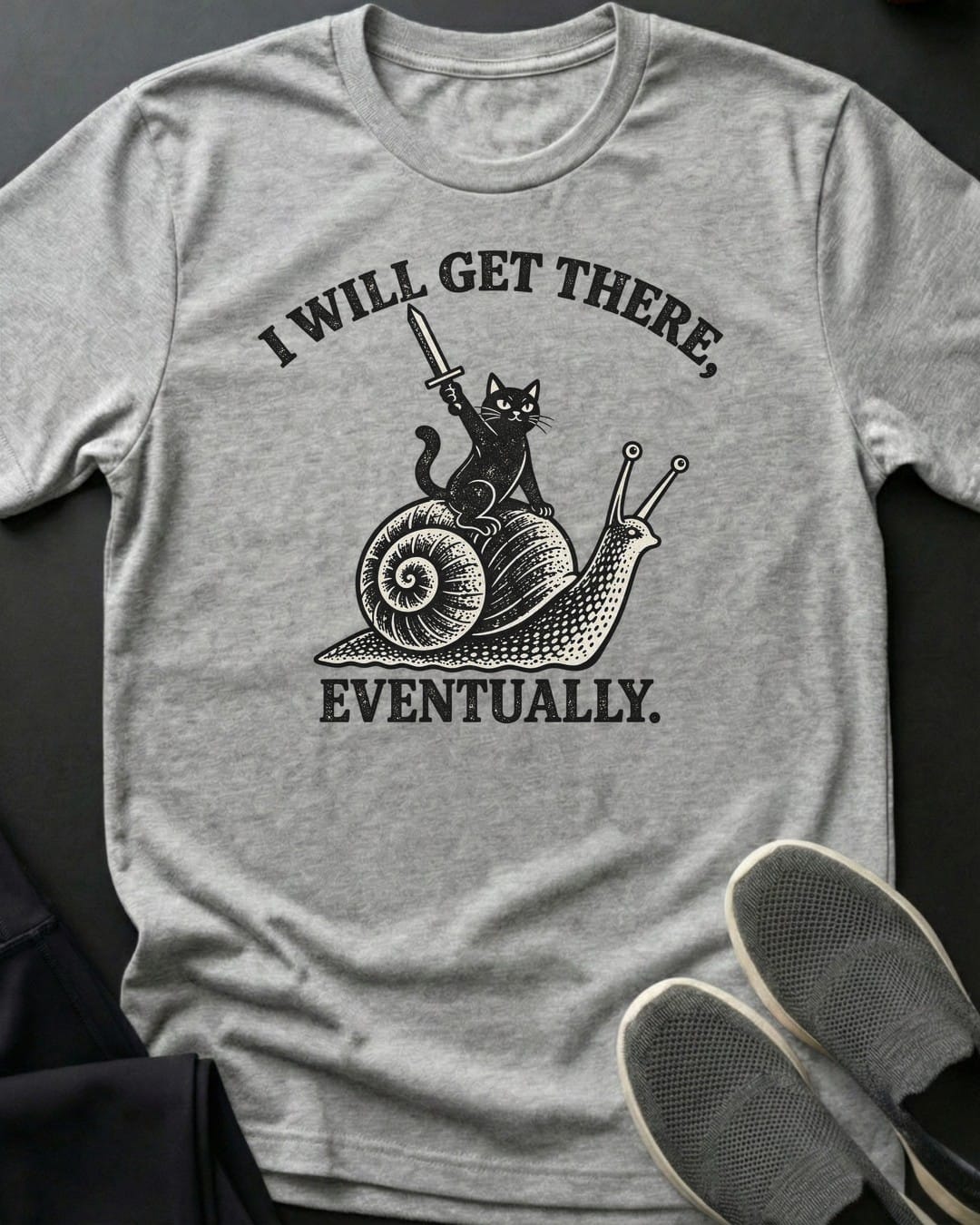 I Will Get There Eventually Tee in Sport Grey