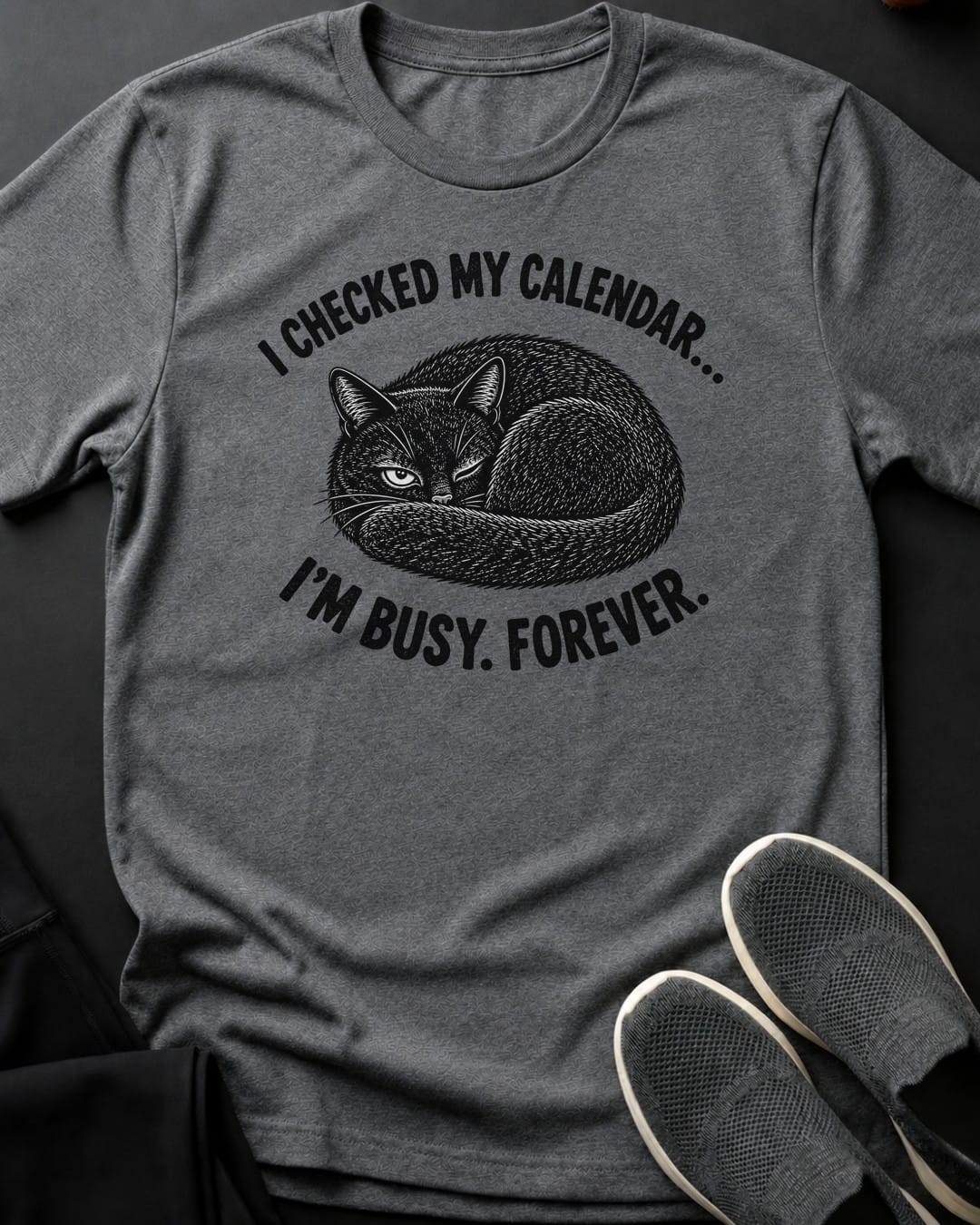 Busy Forever Tee in Graphite Heather