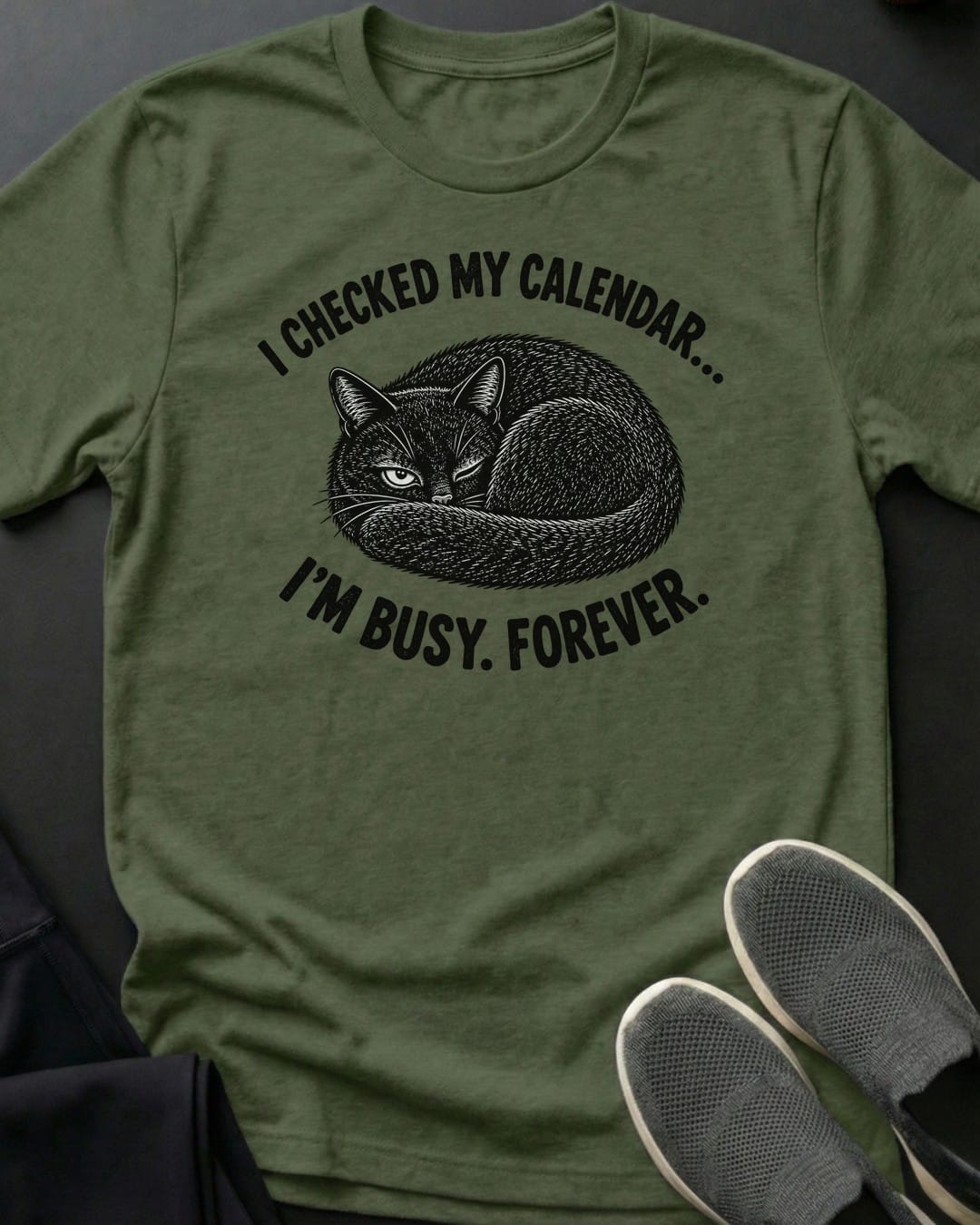 Busy Forever Tee in Military Green