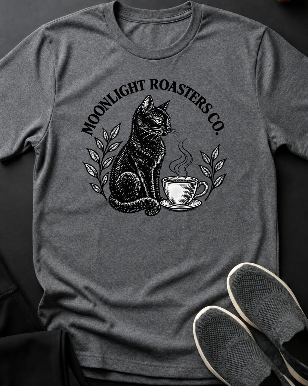 Moonlight Roasters Tee in Graphite Heather