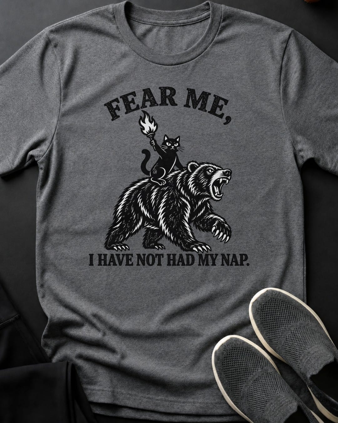 Fear Me No Nap Tee in Graphite Heather