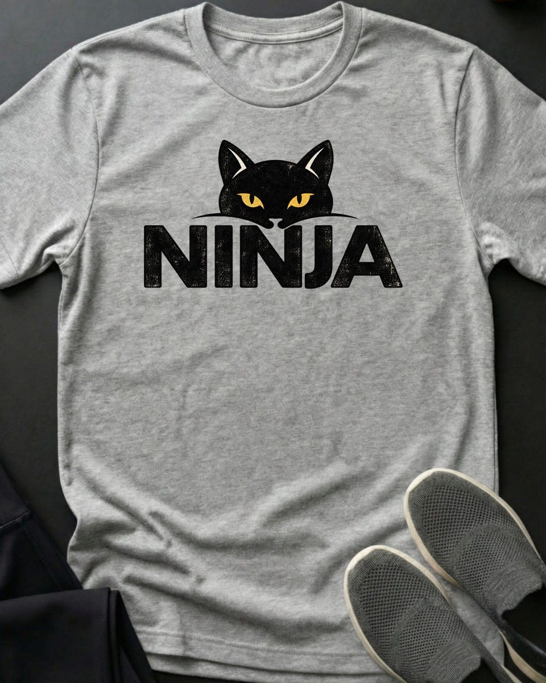 Ninja Peek Tee in Sport Grey