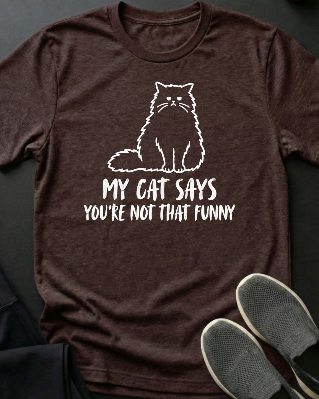 Not That Funny Tee in Dark Chocolate