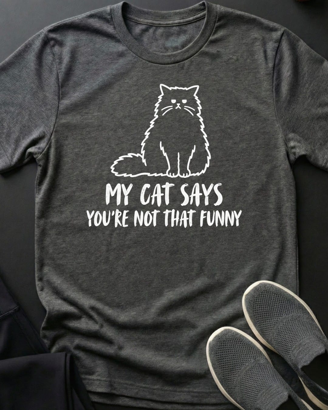 Not That Funny Tee in Dark Heather