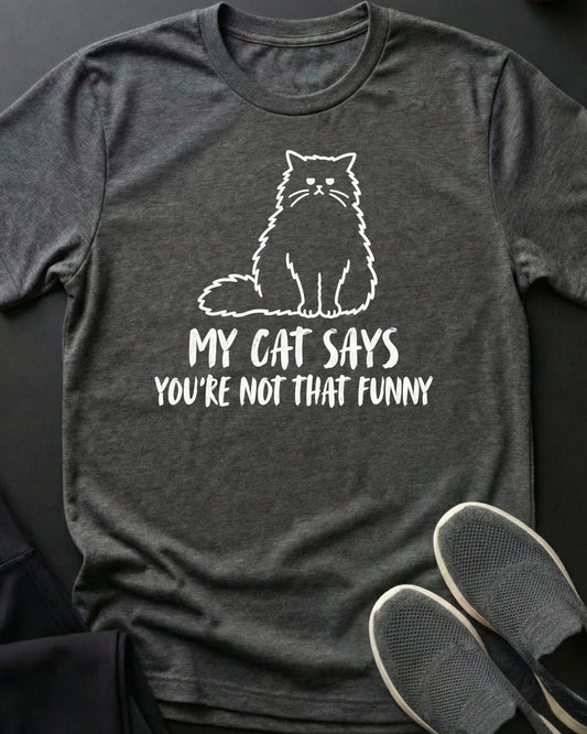 Not That Funny Tee in Dark Heather