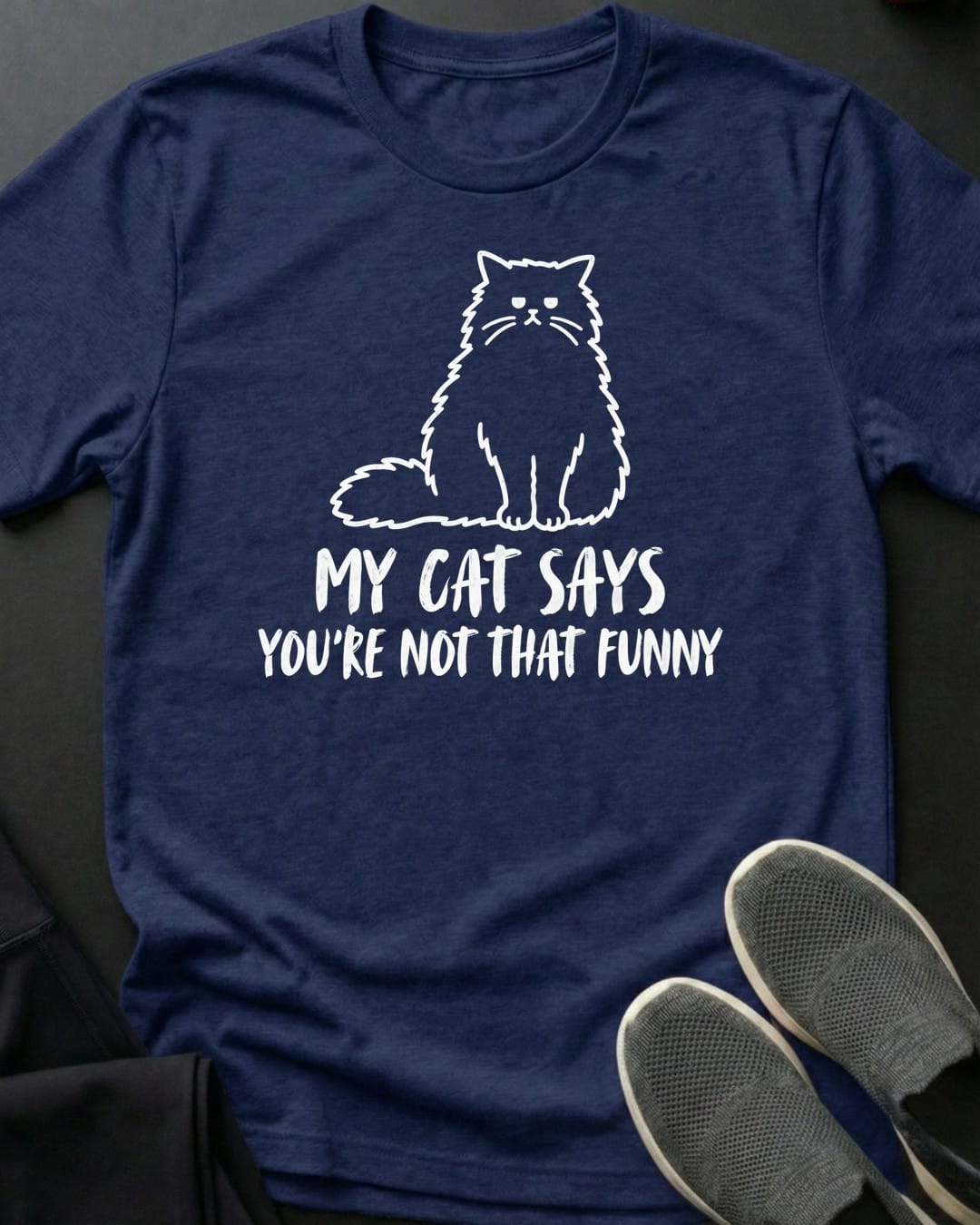 Not That Funny Tee in Navy