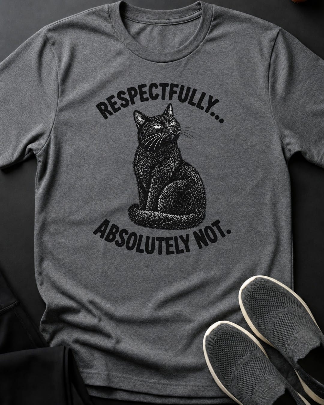 Respectfully Absolutely Not Tee in Graphite Heather