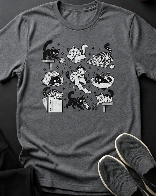 Mischief Kittens Tee in Graphite Heather