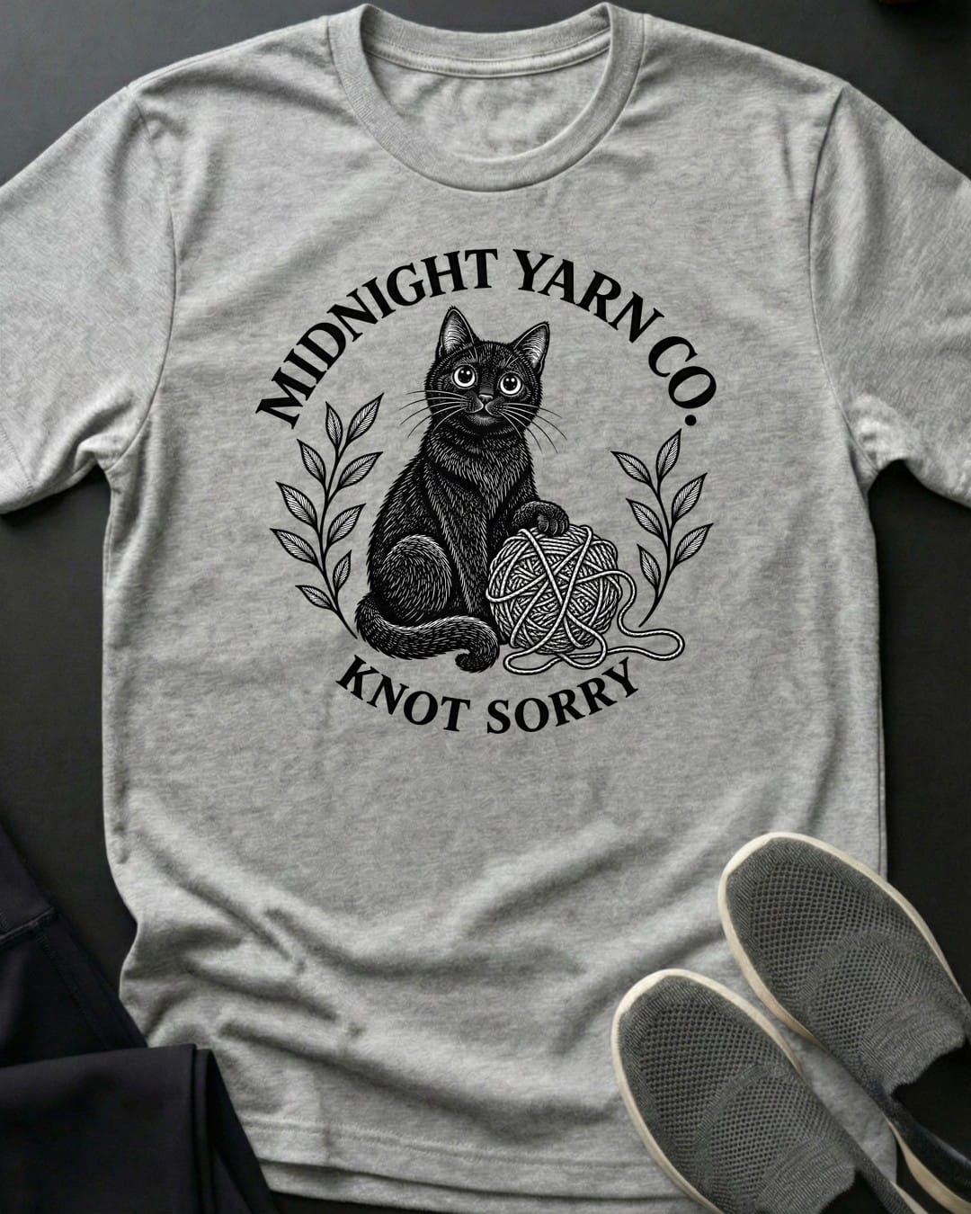 Midnight Yarn Co. Tee in Sport Grey