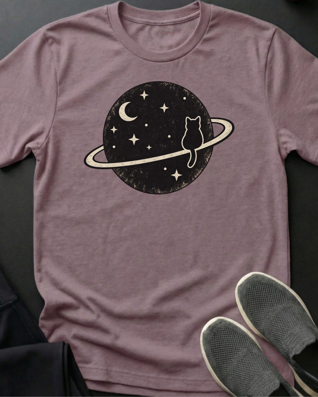 Saturn Ring Cat Tee in Paragon