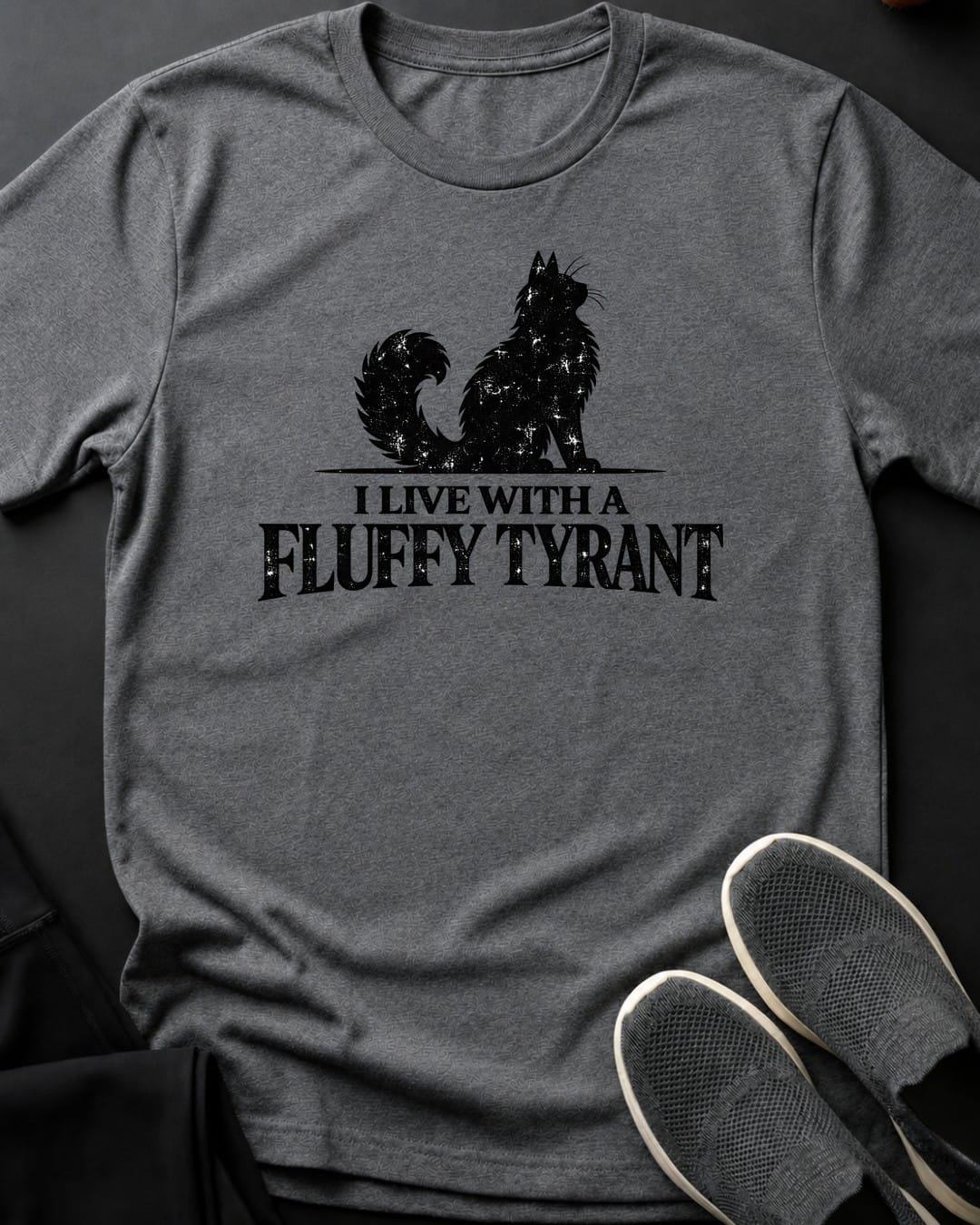 Fluffy Tyrant Tee in Graphite Heather