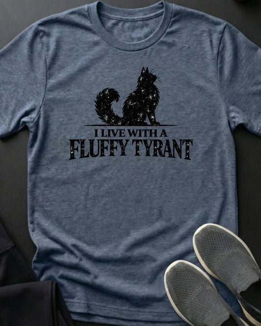 Fluffy Tyrant Tee in Heather Indigo