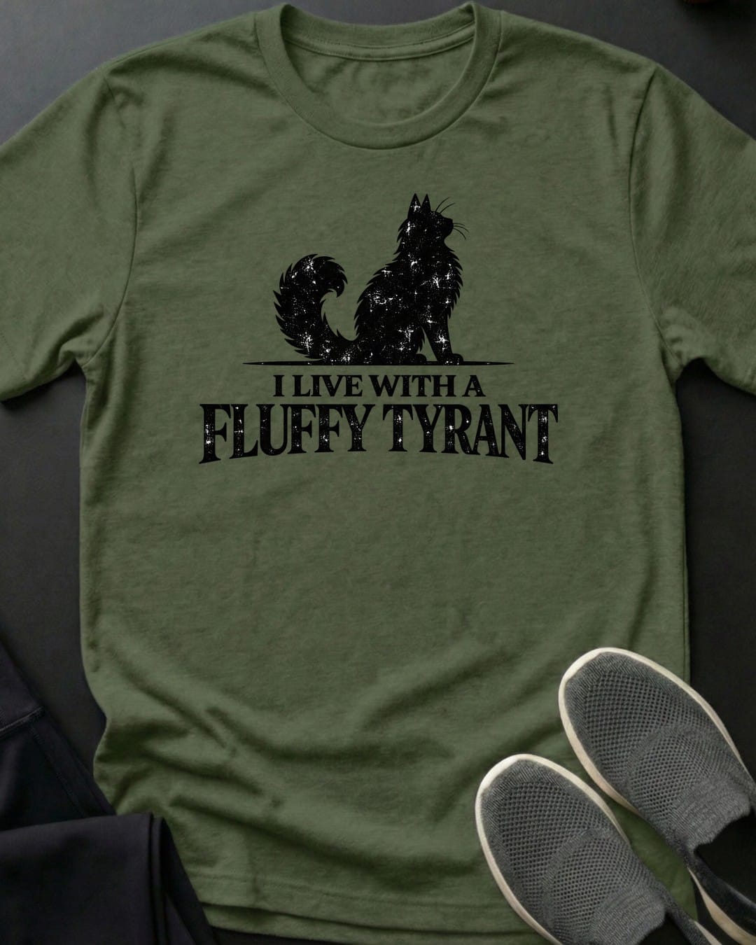 Fluffy Tyrant Tee in Military Green