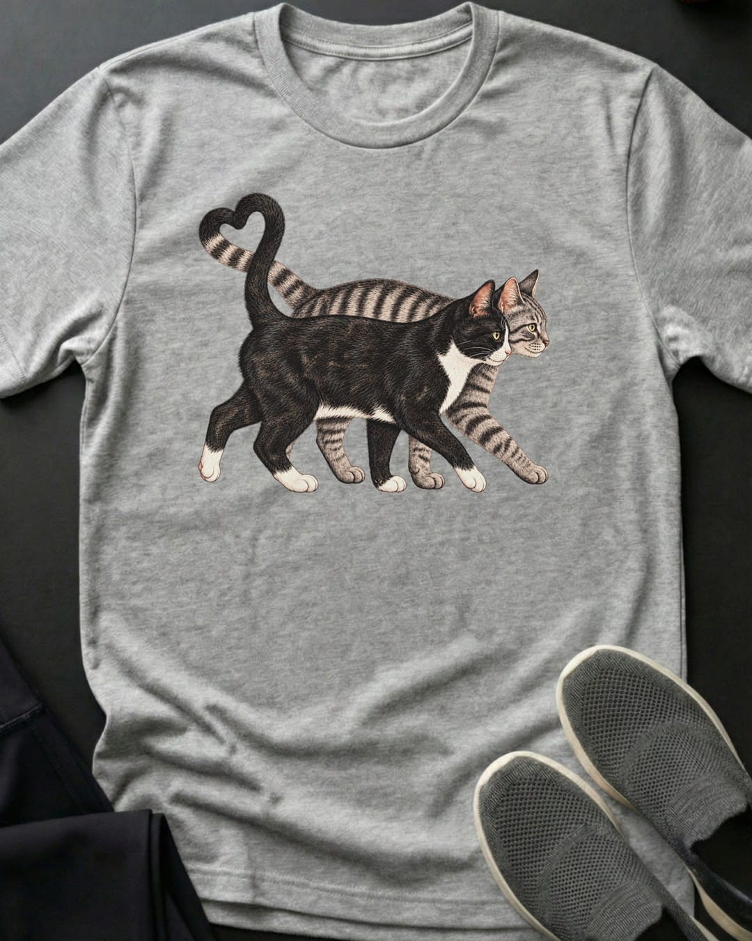 Tabby & Tux True Love Tee in Sport Grey
