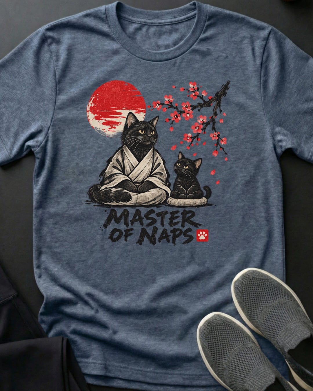 Master Of Naps Tee in Heather Indigo