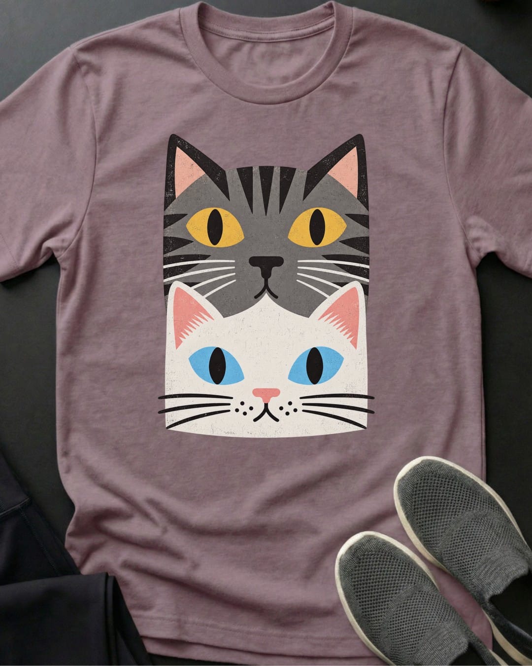 Grey & White Stack Tee in Paragon