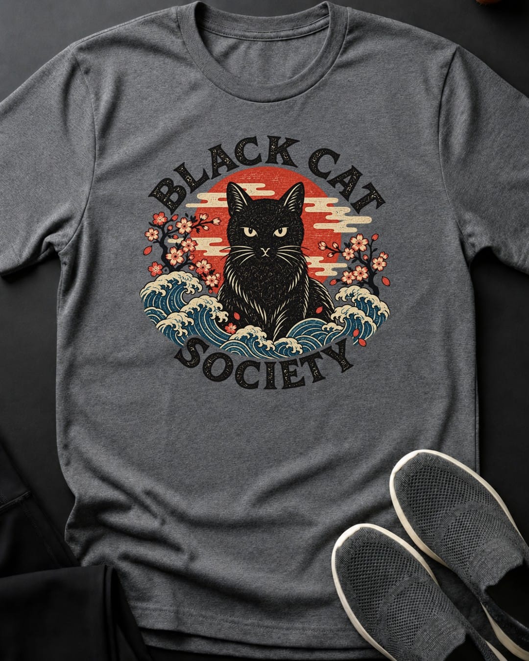 BC Society Waves Tee in Graphite Heather