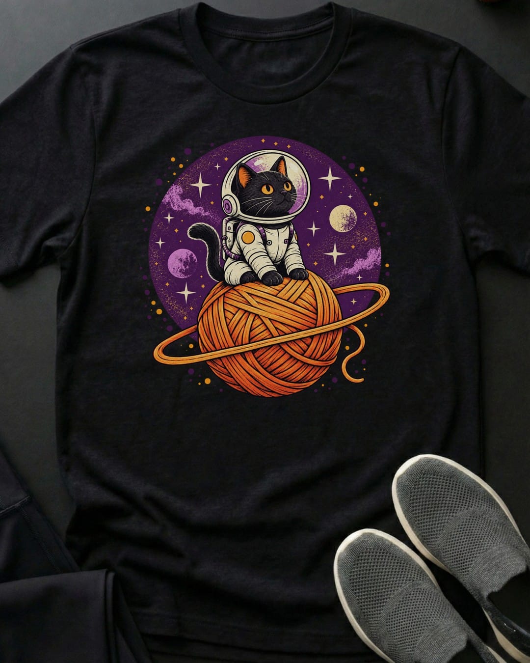 Planet Yarn Tee in Black