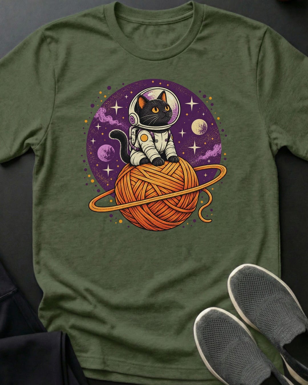 Planet Yarn Tee in Military Green