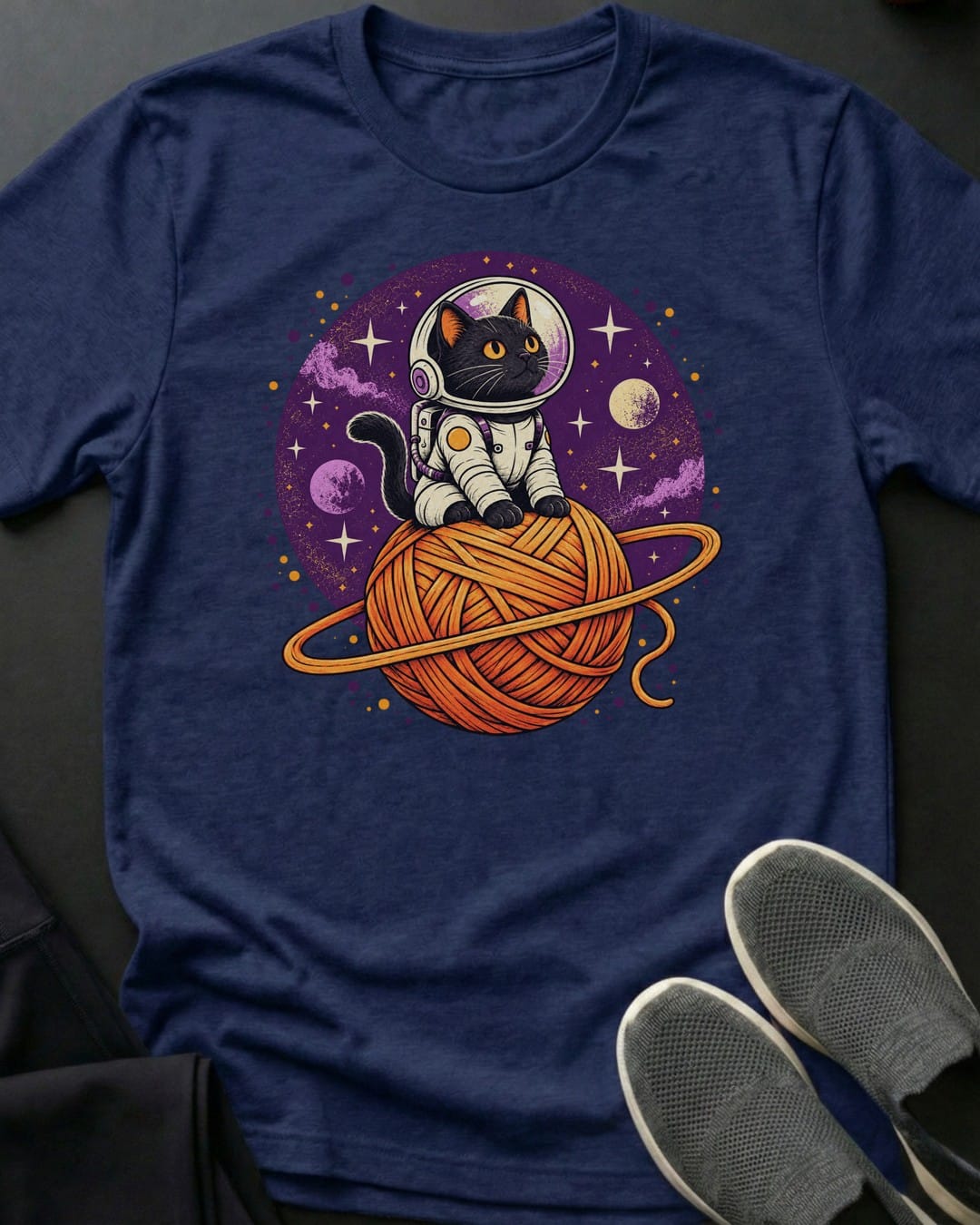 Planet Yarn Tee in Navy
