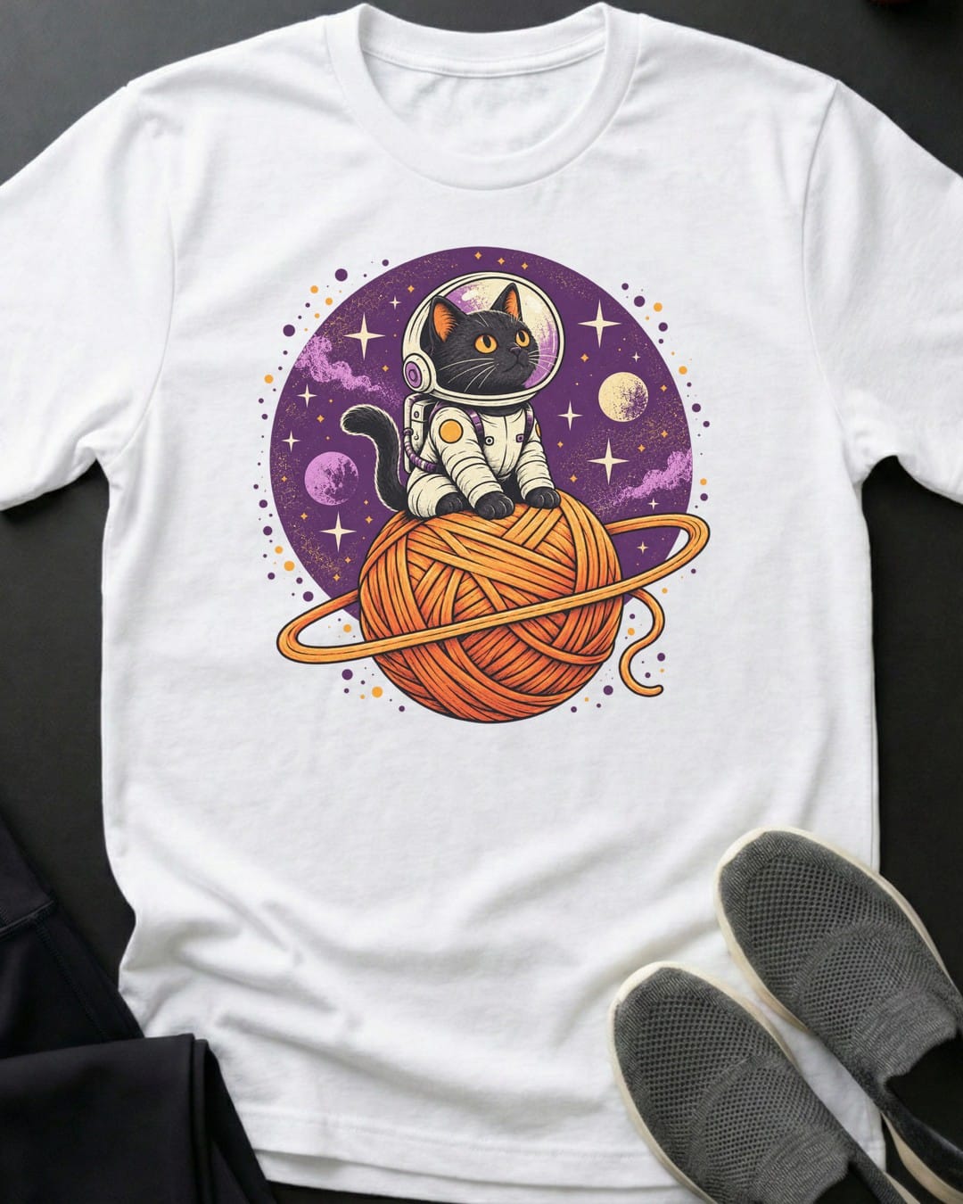 Planet Yarn Tee in White