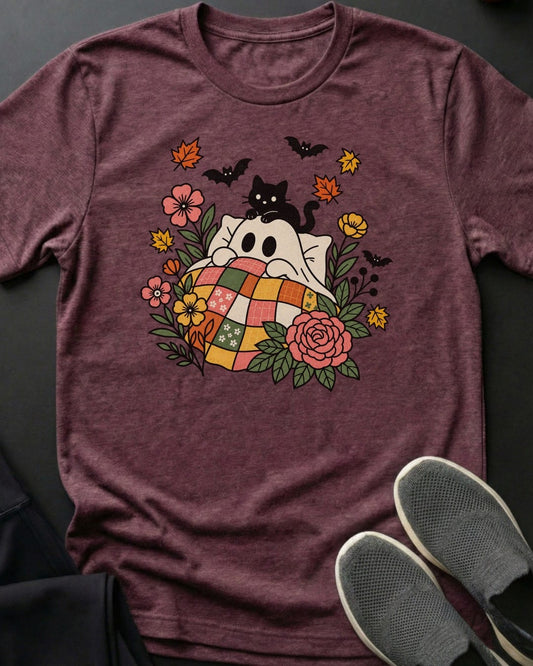 Ghost Nap Tee in Heather Maroon