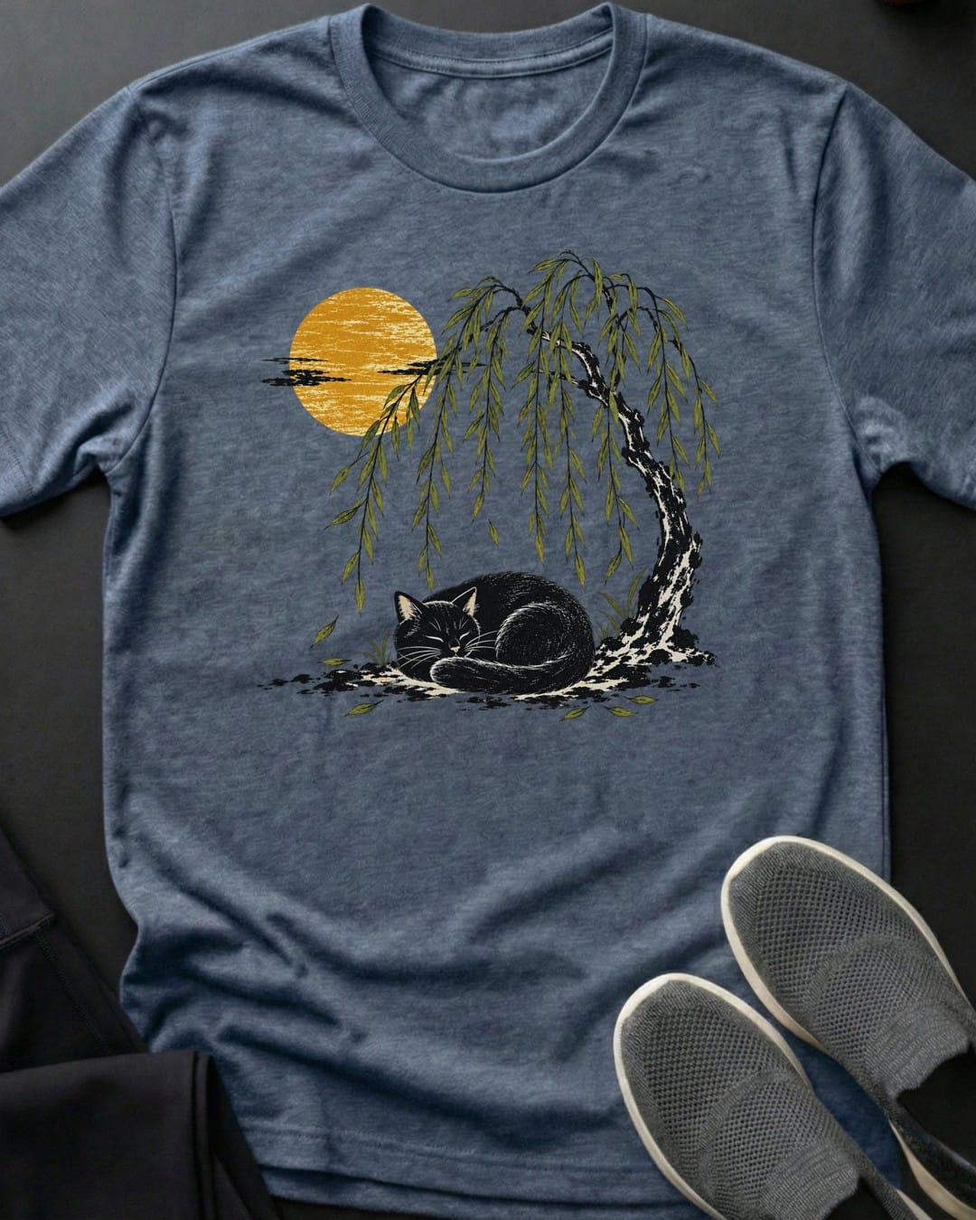 Willow Nap Tee in Heather Indigo