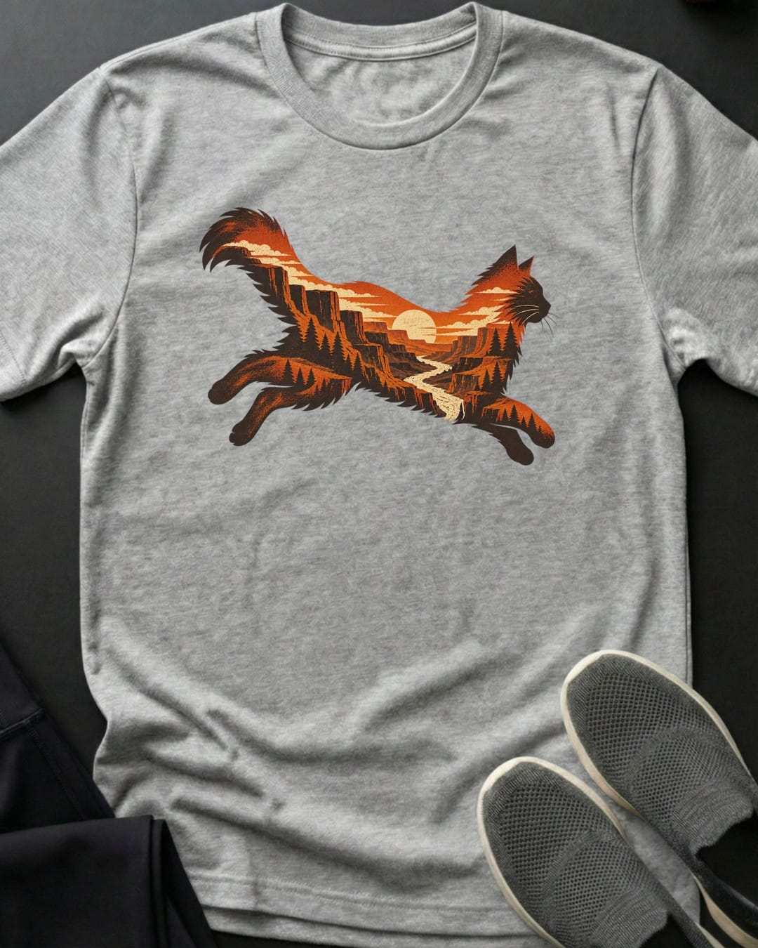 Canyon Leap Tee in Sport Grey
