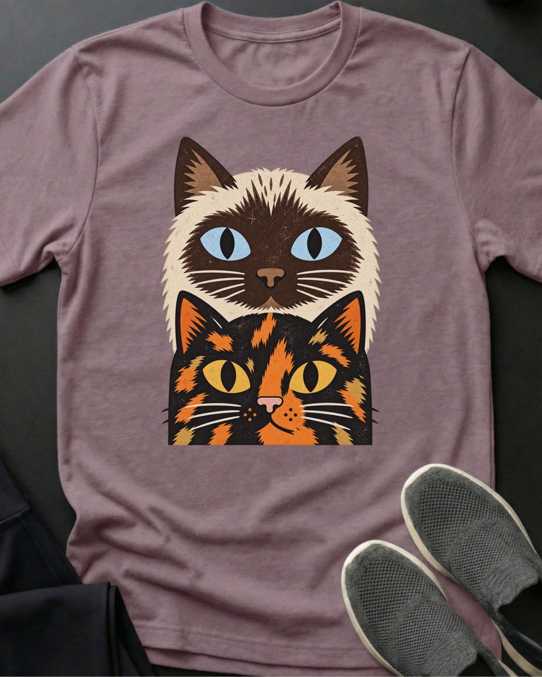 Siamese & Tortie Stack Tee in Paragon