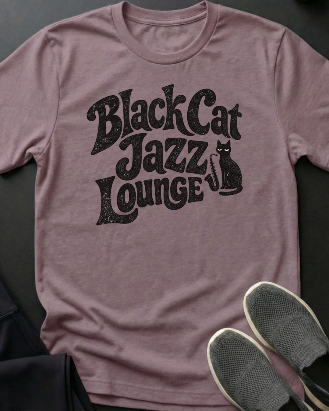 Black Cat Jazz Lounge Tee in Paragon