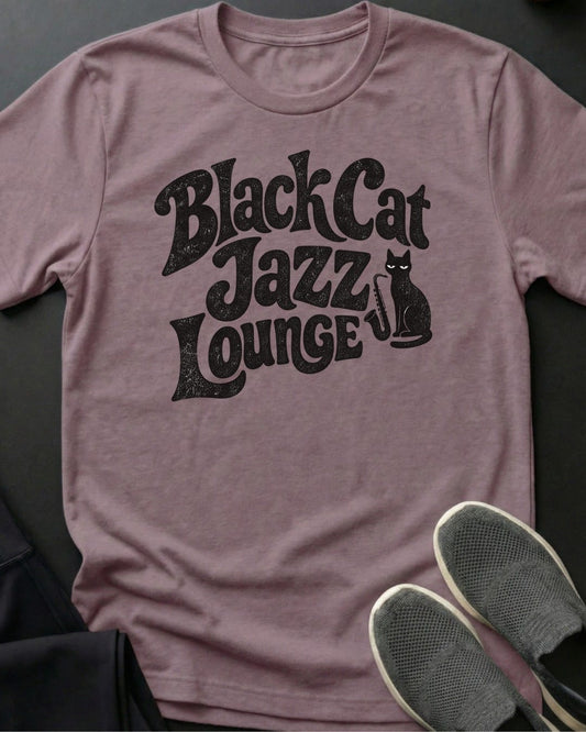 Black Cat Jazz Lounge Tee in Paragon