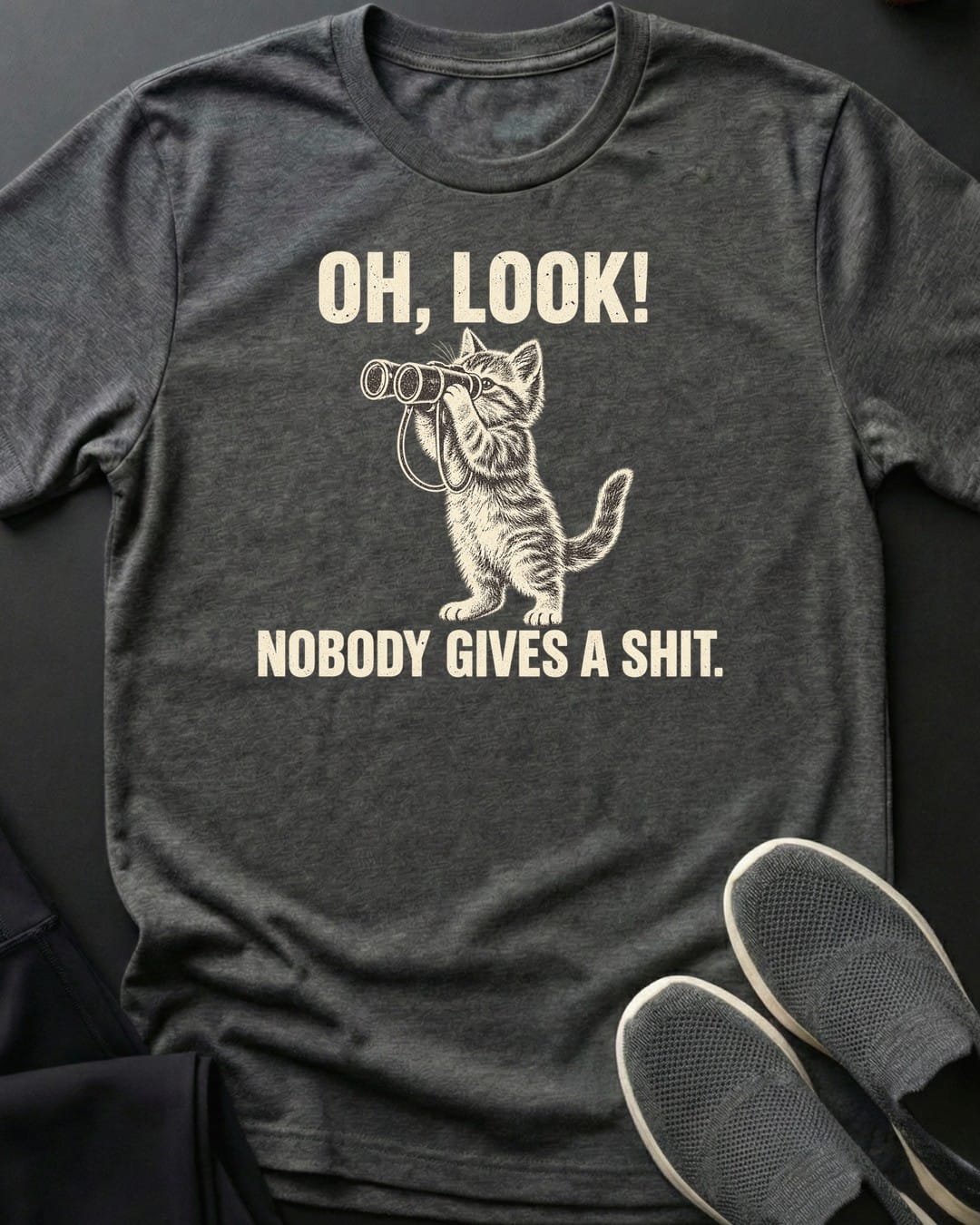 Oh Look Tee in Dark Heather