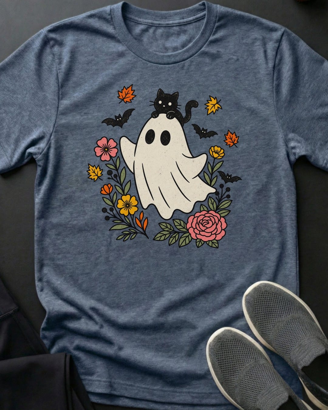 Ghost Frolic Tee in Heather Indigo
