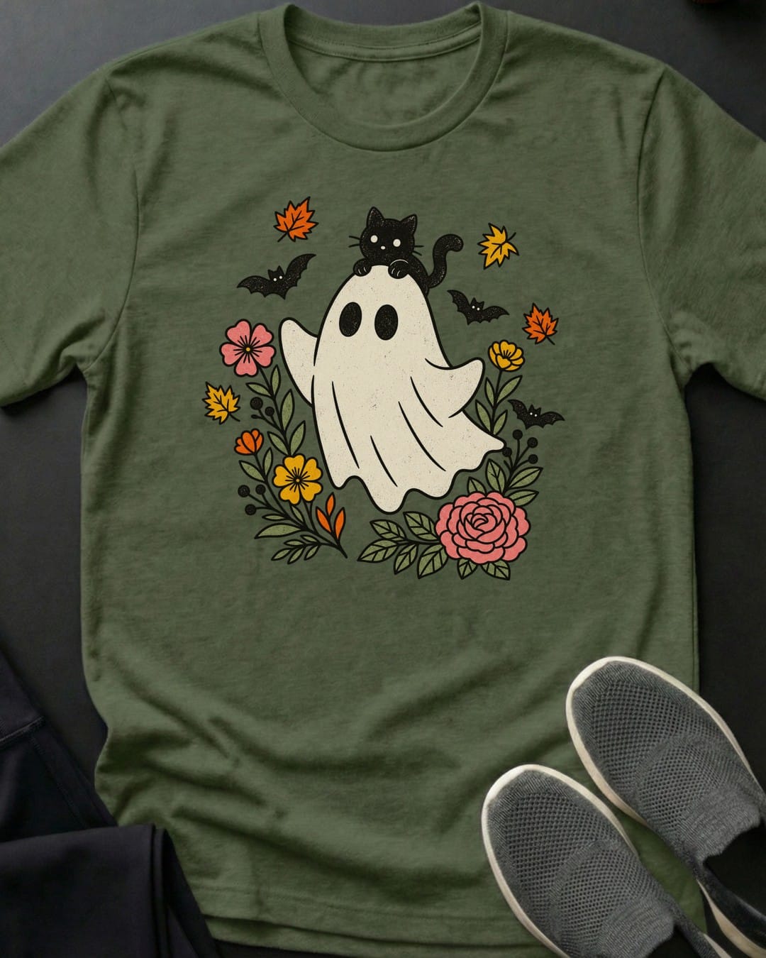 Ghost Frolic Tee in Military Green