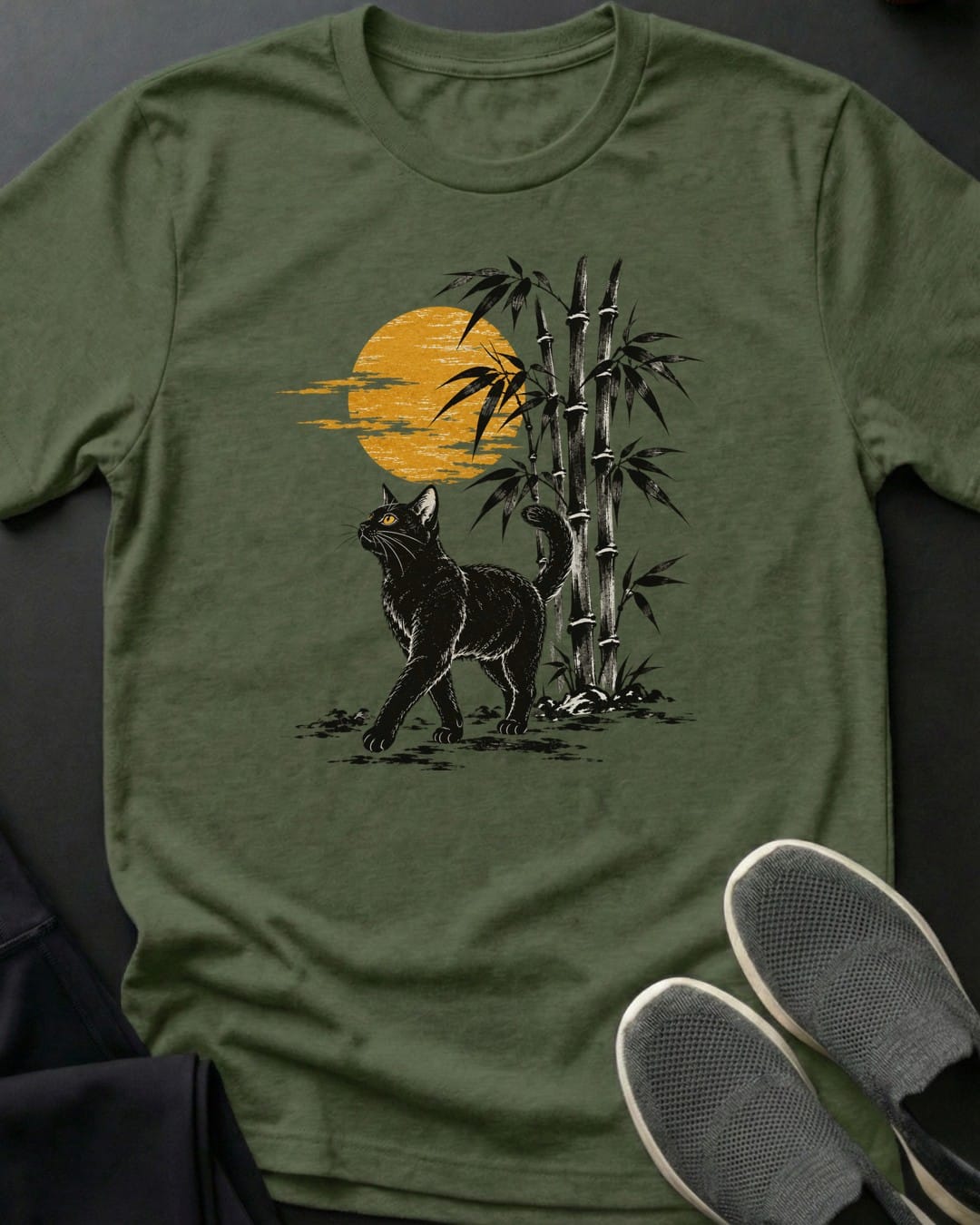 Bamboo Stroll Tee in Military Green