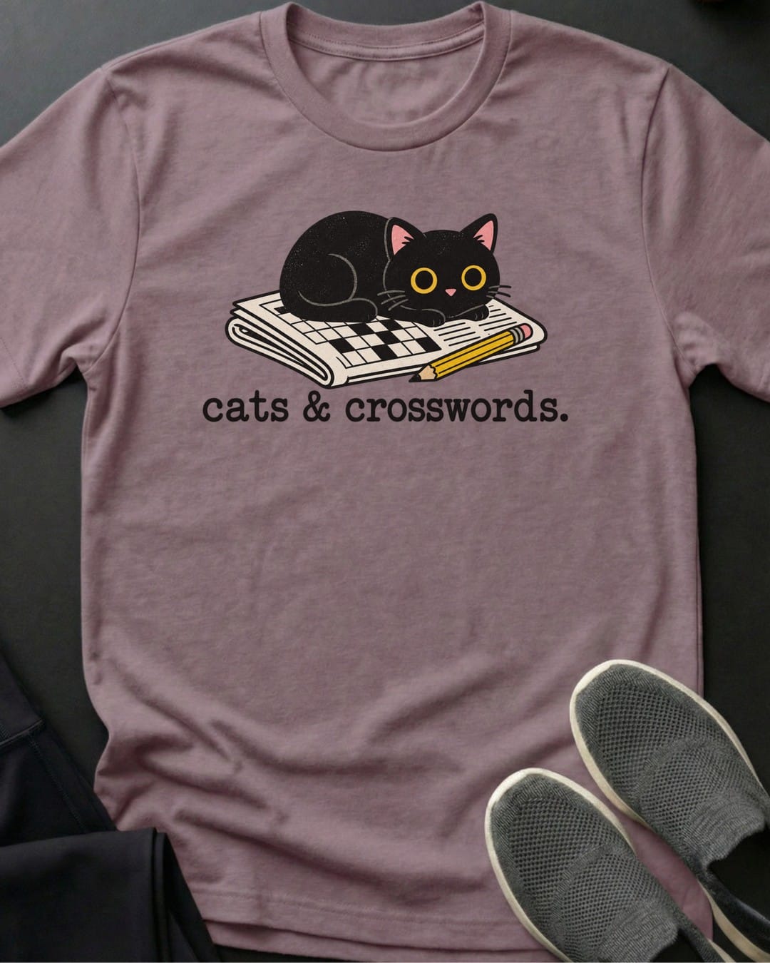 Cats & Crosswords Tee in Paragon