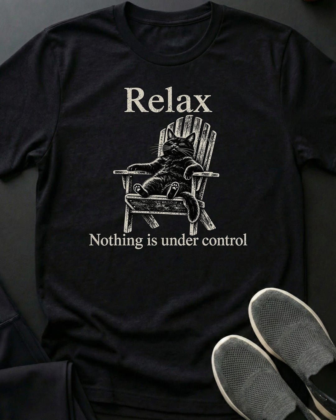 Nothing Is Under Control Tee in Black