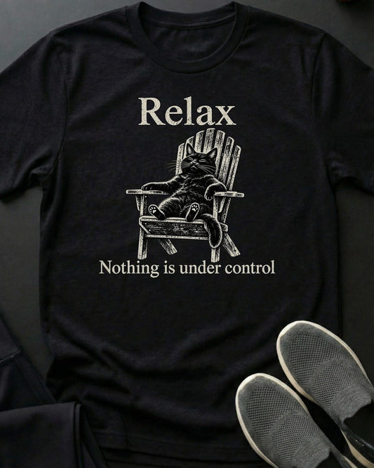 Nothing Is Under Control Tee in Black