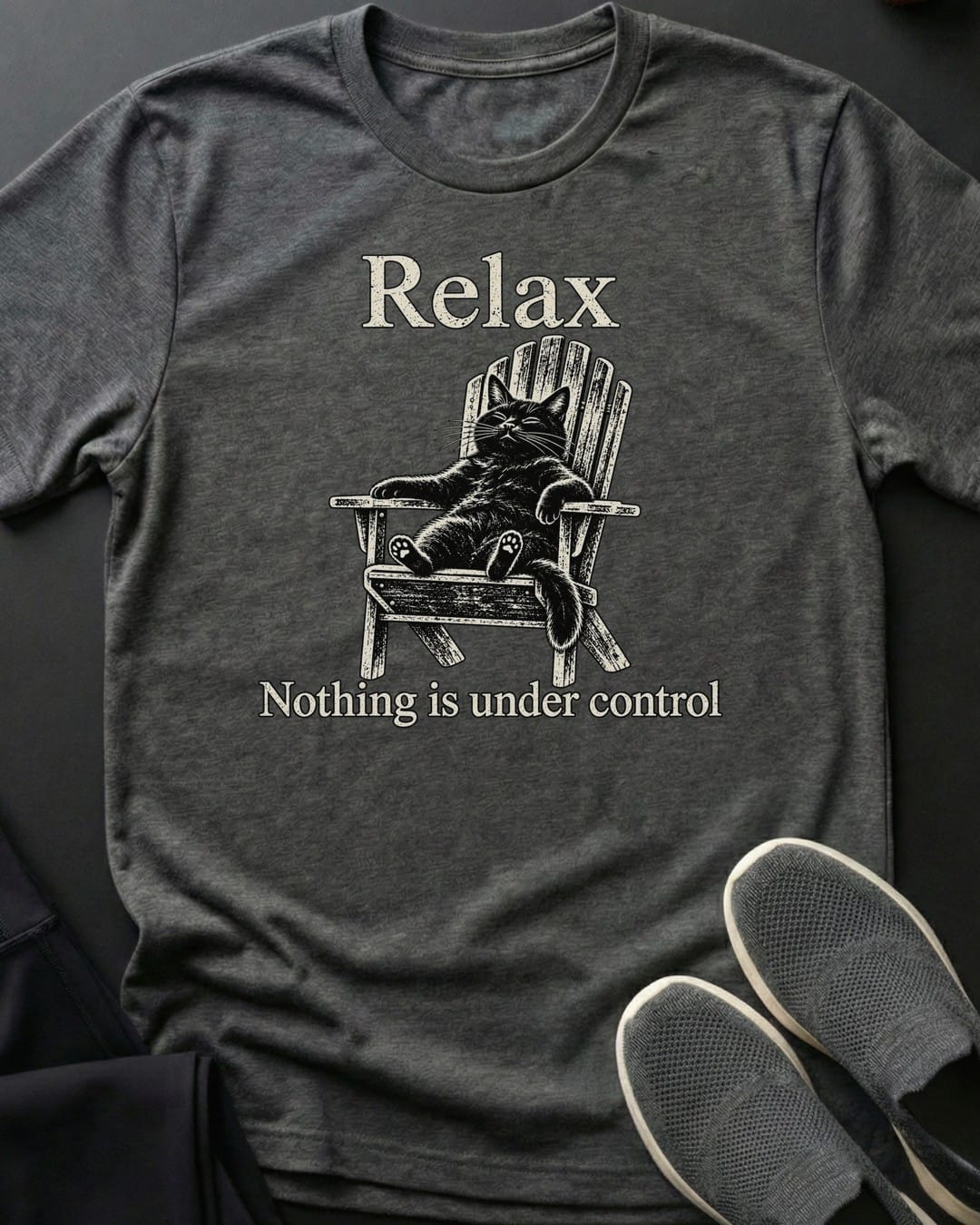Nothing Is Under Control Tee in Dark Heather