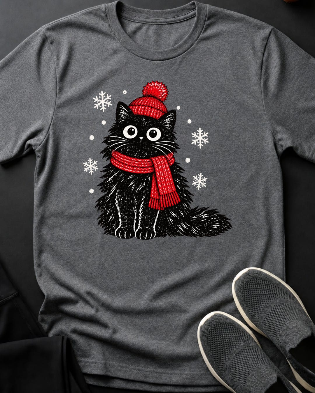 Frosty Floof Tee in Graphite Heather