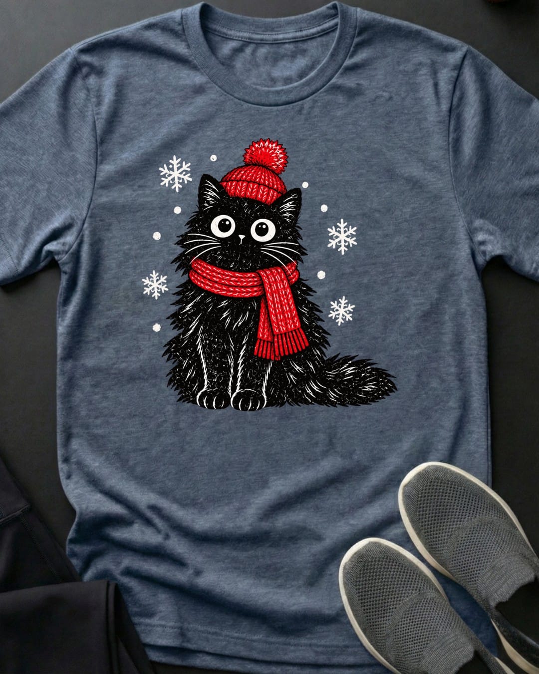 Frosty Floof Tee in Heather Indigo