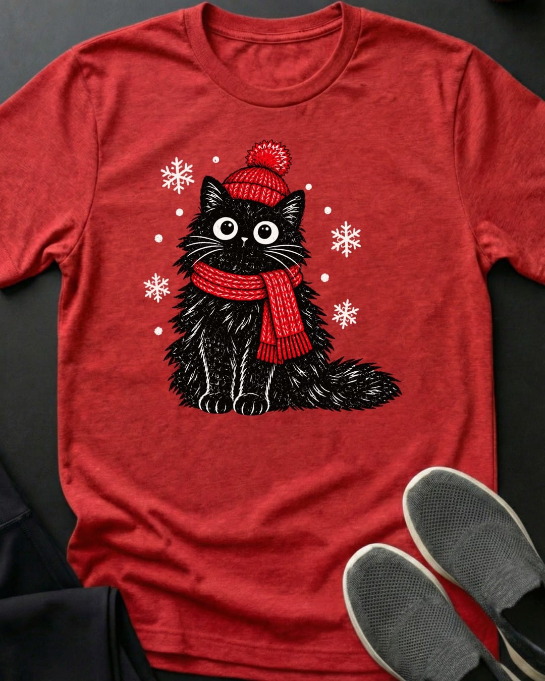 Frosty Floof Tee in Red