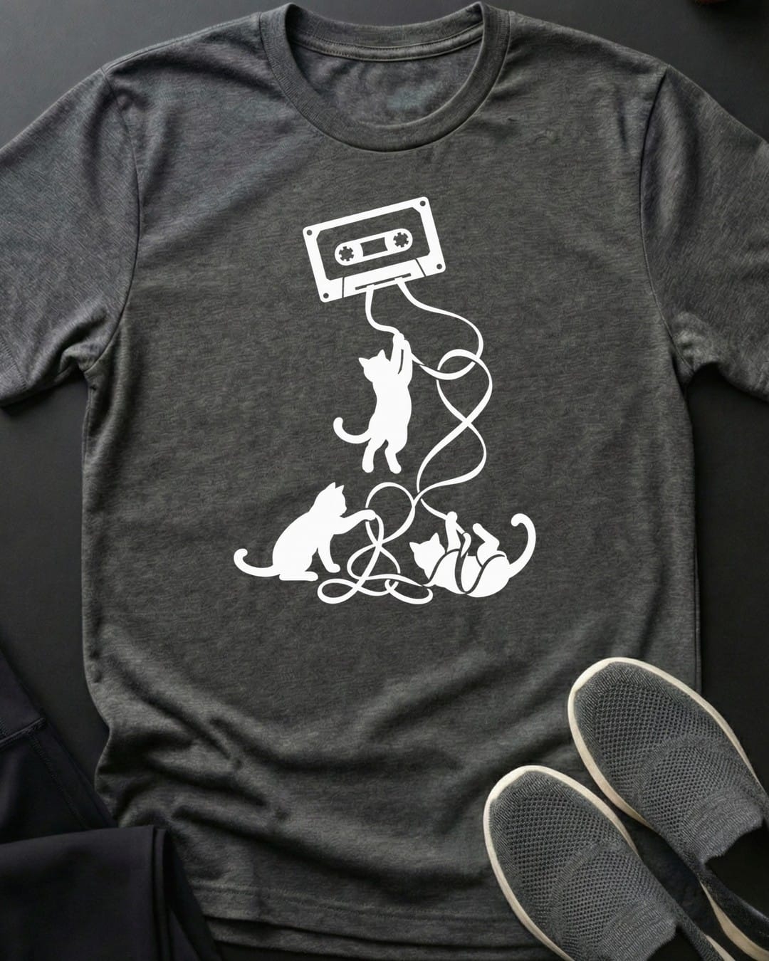 Mixtape Mischief Tee in Dark Heather