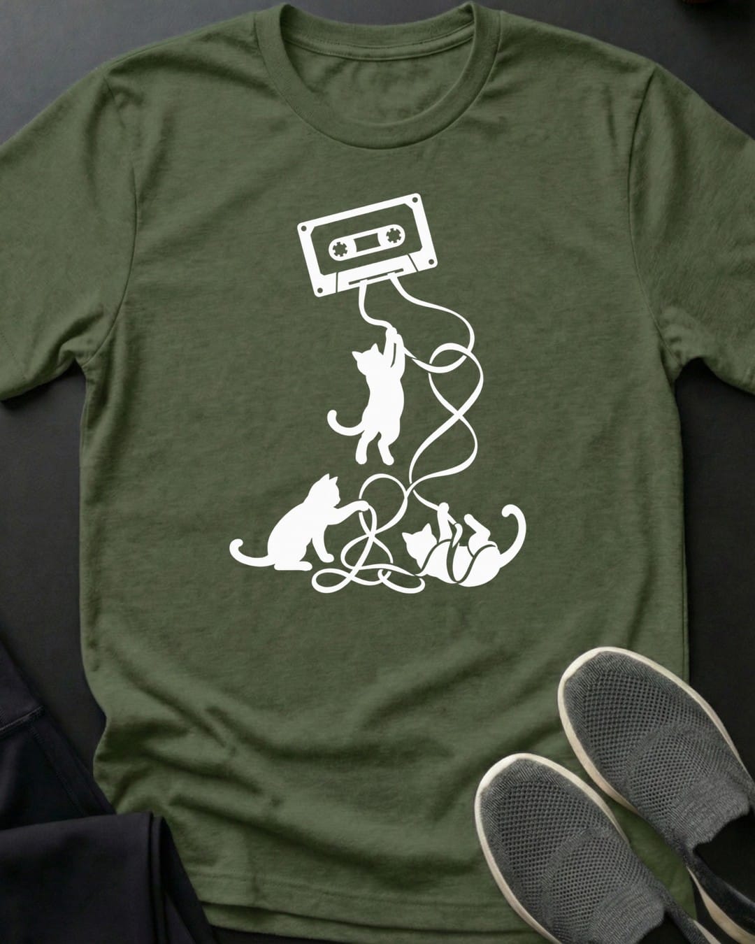 Mixtape Mischief Tee in Military Green