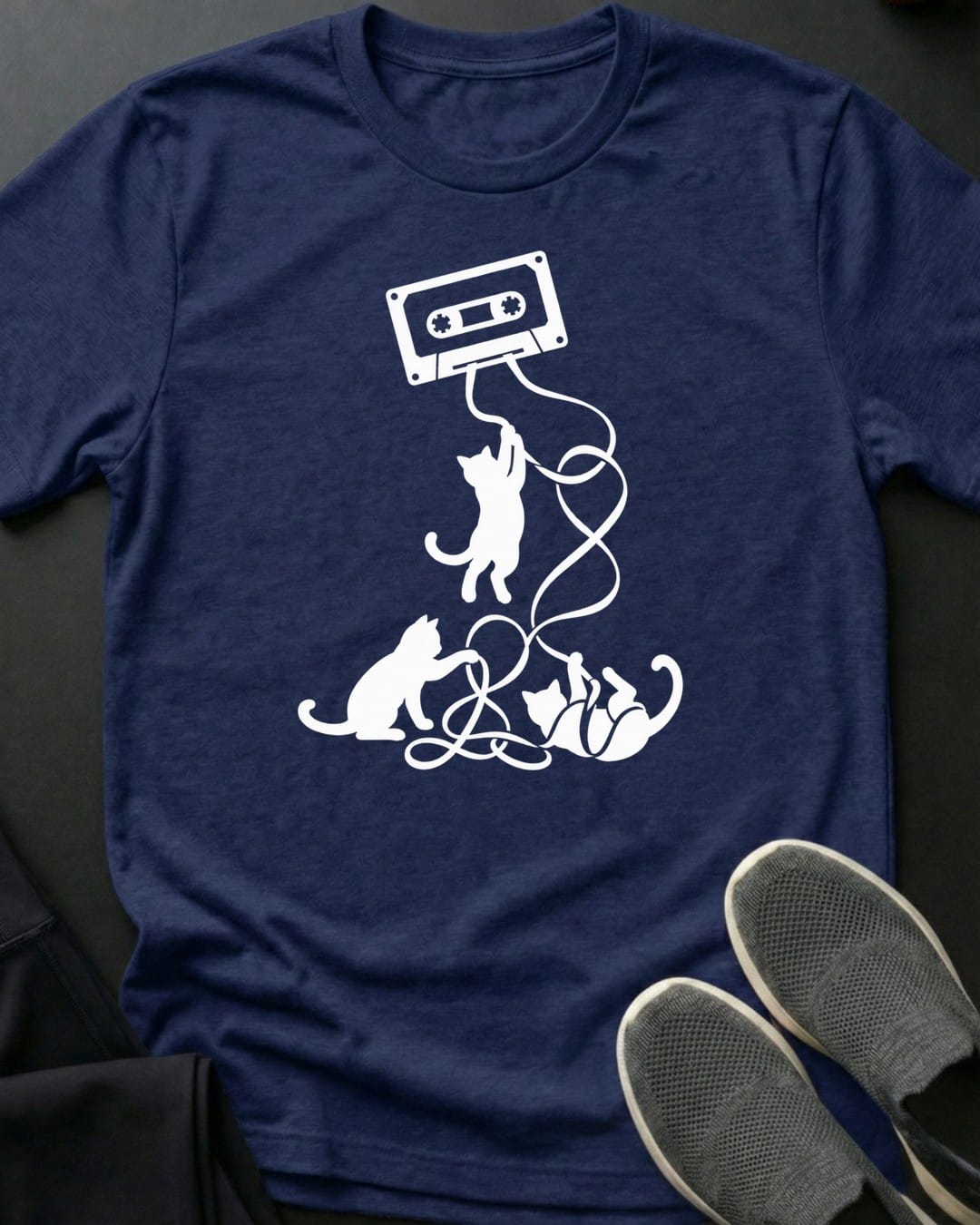 Mixtape Mischief Tee in Navy