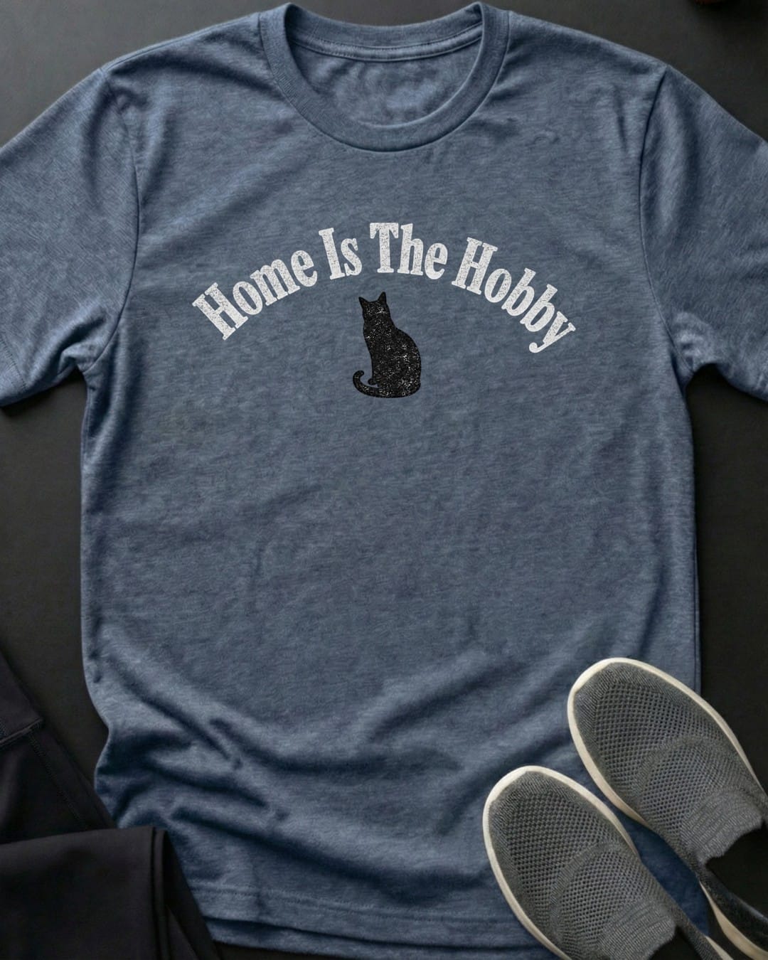 Home Is The Hobby Tee in Heather Indigo